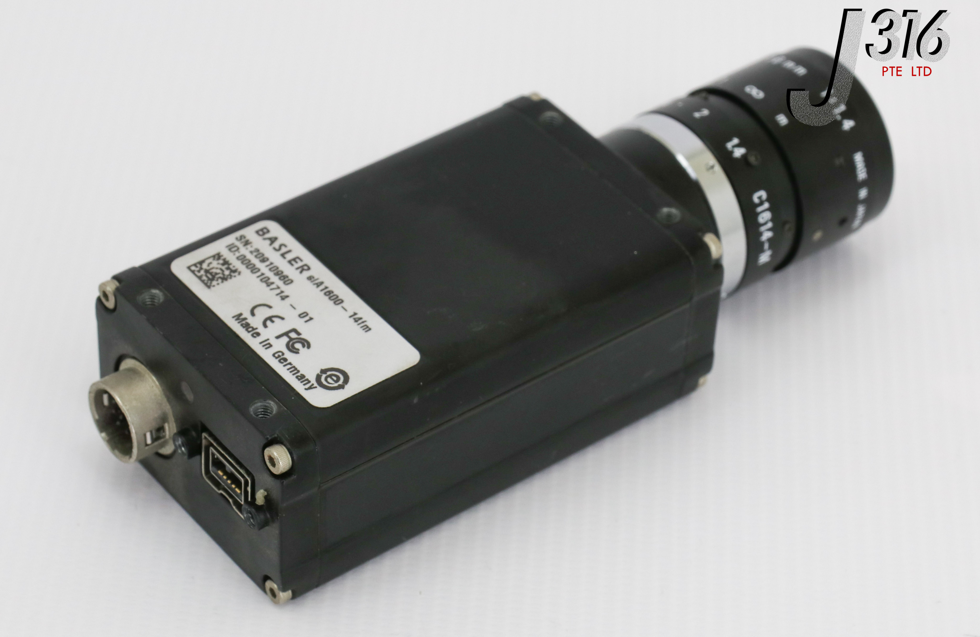 19149 BASLER IND CCD CAMERA 0000104714-01 W/ PENTAX SIA1600-14FM